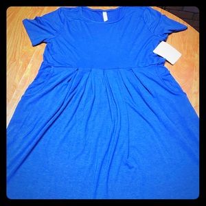Short Sleeve Dress with Pockets 2X Sapphire